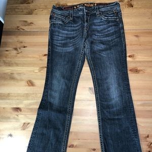 Rock revival Gray stonewash jean